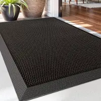Unyqoos Weerbestendige en antislip deurmat voor buiten met vuilopvangsysteem 43x76 cm