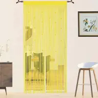 Unyqoos Decoratief Insectengordijn met Kralen voor Deuren en Balkons in Gele Tint, 90 x 200 cm