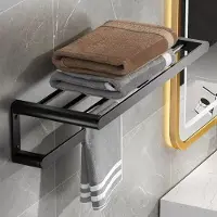Unyqoos Stijlvolle Dubbele Handdoekhouder met Eenvoudige Installatie voor Badkamer en Keuken