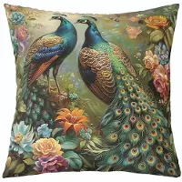 Unyqoos Decoratieve kussenhoes met bloemen en vlinders voor binnen en buiten