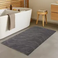 Unyqoos Stijlvolle antislip badmat met golvend 3D-patroon en zachte touch