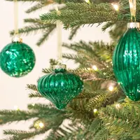 Unyqoos Glazen kerstballen set van 8 voor stijlvolle en elegante kerstdecoratie