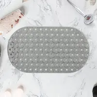 Unyqoos Ovale antislip douchemat met afvoergaten en wasbare TPR-constructie