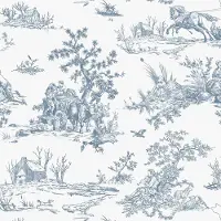 Unyqoos Zelfklevend blauw-wit bloemenbehang voor woonkamer en keuken muren