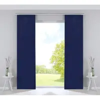Unyqoos Set van twee elegante fluwelen verduisteringsgordijnen in blauw voor optimale privacy