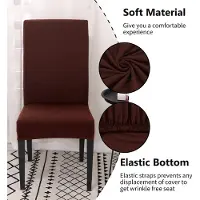 Unyqoos Set van 4 of 6 elastische stoelhoezen voor veelzijdige eetkamerstoelen