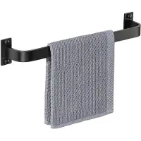 Unyqoos Stijlvolle zwarte handdoekhouder 40 cm voor badkamer en keuken