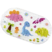 Unyqoos Antislip badmat voor kinderen met dinosaurussen, wasbaar en antibacterieel