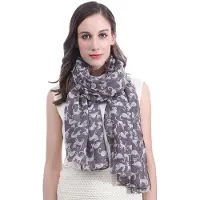 Unyqoos Elegante dames sjaal met speels kattenmotief voor dagelijks gebruik