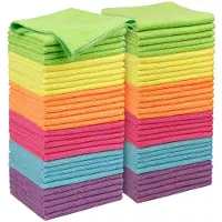 Unyqoos Set van 60 multifunctionele microvezeldoeken voor diverse schoonmaaktaken