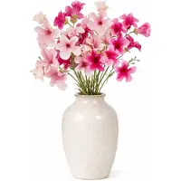 Mica Decorations Boeket Kunstbloemen Petunia takken - H89 cm - roze en lichtroze - 4x stelen - met kleine bloemetjes