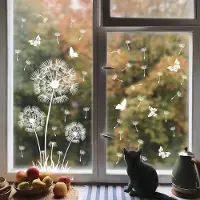 Unyqoos Zelfklevende raamstickers met bloemen en vlinders voor decoratie