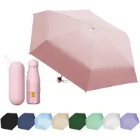 Unyqoos Compacte en Draagbare Mini-Paraplu met UV-Bescherming voor Regen en Zon in Verschillende Kleuren
