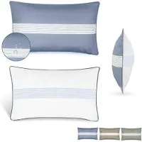 Unyqoos Stijlvolle Dubbele Kussenslopen Voor Binnen En Buiten In Trendy Blauw Met Luxe Afwerking