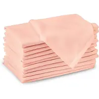 Unyqoos Set van 12 Luxe Katoenen Servetten in Perzikkleur, 43 x 43 cm, Wasmachinebestendig