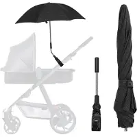 Unyqoos Zonwerende kinderwagenparasol met flexibele houder en UV-bescherming