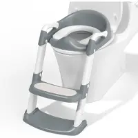 Unyqoos Inklapbare toiletbril met trap voor kinderen met antislip en spatbescherming