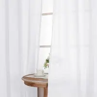 Unyqoos Linnenlook Gordijnen Set van 2 met Oogjes voor Woonkamer en Slaapkamer 230 x 140 cm