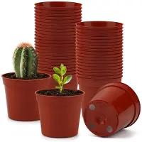 Unyqoos Ronde kunststof plantenpotten voor succulenten met goede waterafvoer