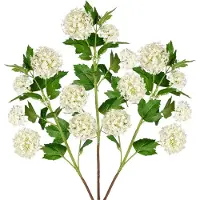 Unyqoos Kunstbloemen set Viburnum – 3-delig, kunststof, 77 cm, flexibele stelen, onderhoudsarm, natuurlijke uitstraling | Decoratie voor woonkamer, kantoor en grote vazen