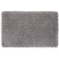 Unyqoos Grijze antislip badmat met extra zachte vezels voor badkamer comfort
