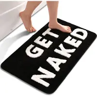 Unyqoos Stijlvolle Zwart-Witte Badmat Met Antislip En Absorberende Eigenschappen Voor Elke Badkamer