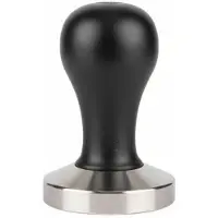Unyqoos Professionele koffiestamper met ergonomische houten handgreep en roestvrijstalen basis