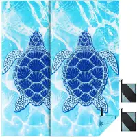 Unyqoos Extra Grote Zandvrije Strandhanddoek Set van 2 met Sneldrogende Microvezel en Kleurrijk Design