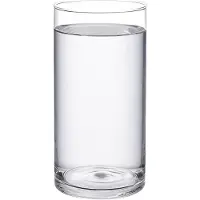 Home & Styling Bloemenvaas - Cilinder vorm - transparant - glas - 16 x 30 cm - rechte cilinder - boeketten - sierrtakken