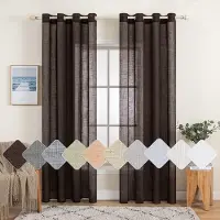 Unyqoos Stijlvolle Set van 2 Luchtige en Lichtdoorlatende Gordijnen voor Woon- en Slaapkamer 140 x 245 cm
