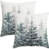 Unyqoos Decoratieve kussenovertrekken voor kerst met kerstboomontwerp set van 4