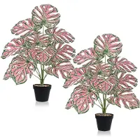 Unyqoos Levensechte kunst Monstera plant van 65 cm voor huis en kantoor decoratie