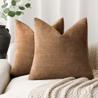 Unyqoos Set van 2 zachte chenille kussenhoezen voor stijlvolle interieurdecoratie