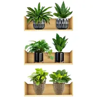 Unyqoos 3D Groene Planten Muurstickers voor Sfeervolle Wanddecoratie in Huis 30x20