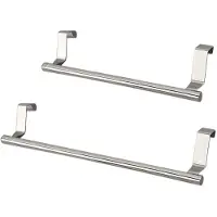 Unyqoos Set van twee elegante roestvrijstalen handdoekhouders voor keuken en badkamer