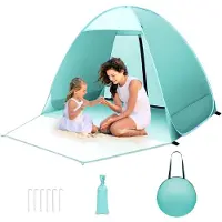 Unyqoos Pop-up Strandtent 2-3 Personen - UV UPF50, Snel Op te Zet­ten, Zon­bescherming