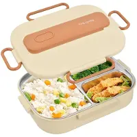Unyqoos Ruime en veelzijdige bento lunchbox met lekvrij ontwerp en bestekset