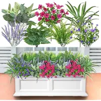 Unyqoos Set van 20 Realistische Kunstplanten voor Binnen en Buiten Decoratie, 20 cm 20 stuks