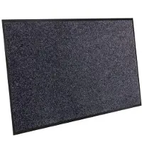 Unyqoos Blauwe deurmat met rubberen rand, antislip en wasbaar voor binnen en buiten