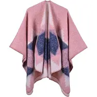 Unyqoos Elegante en Warme Dames Poncho voor Winterse Dagen en Avonden