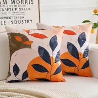 Unyqoos Kussenhoezen Set van 2 Boho Stijl Abstracte Bladeren 45x45 cm voor Bank en Slaapkamer
