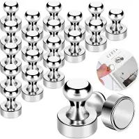 Unyqoos Neodymium-magneetset – 20 sterke magneten (diameter 12 x hoogte 16 mm) voor koelkast, whiteboard en kantoor | drielaagige beschermende coating, houdt 10–15 A4-pagina's vast
