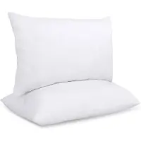 Unyqoos Comfortabele Set van 2 Luxe Kussenvullingen voor Bank en Slaapkamer - 30 x 50 cm, Wit