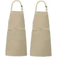 Unyqoos Set van twee unisex canvas schorten met verstelbare pasvorm en zakken