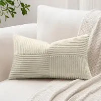 Unyqoos Stijlvolle Corduroy Kussensloop met Subtiel Gestreept Patroon voor Woonkamer