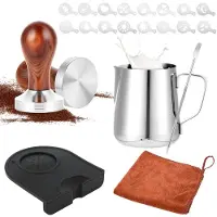 Unyqoos Koffie Tamper Set met Accessoires voor Espresso en Latte Art Creëren