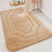 Unyqoos Zachte en Antislip Badmat voor Douche, Bad en Toilet - Waterabsorberend en Wasbaar, Beige, 50 x 80 cm