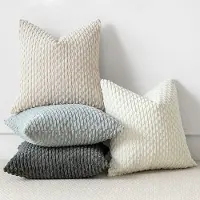 Unyqoos Set van 4 zachte corduroy kussenslopen voor stijlvolle woondecoratie