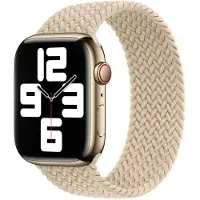 Apple Gevlochten solobandje voor de Watch | 38/40/41/42 mm - Maat 4 - Beige