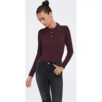 ONLYU ALLEEN Onlelisa lang袖 ribbels polo shirt, model Ex KNT